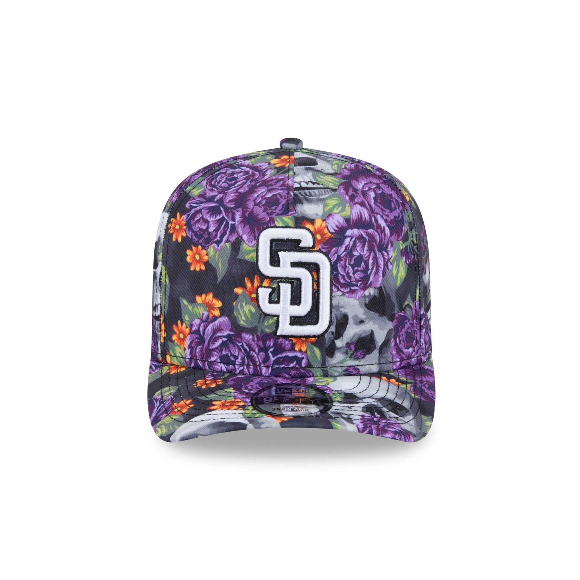 San Diego Padres Day of the Dead Skull & Roses 9FIFTY A-Frame Snapback