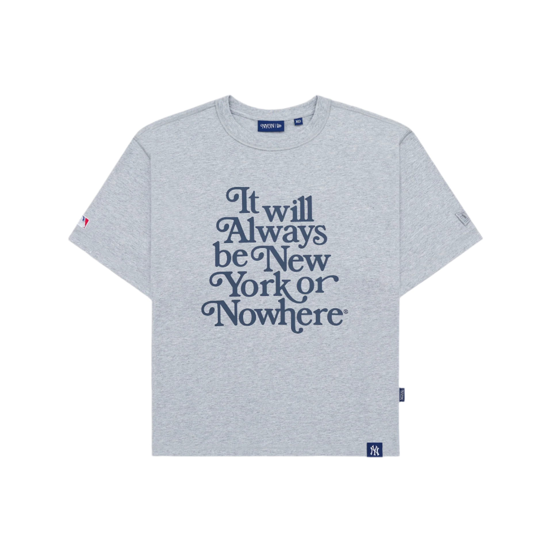 New York or Nowhere x New York Yankees Heather Gray Relaxed Motto Short-Sleeve T-Shirt