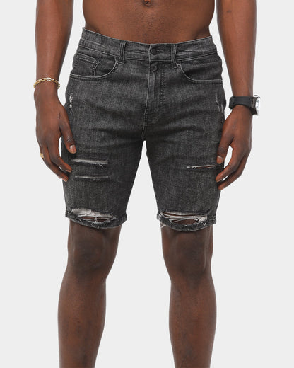 Saint Morta Thrashed Short Black Stonewash