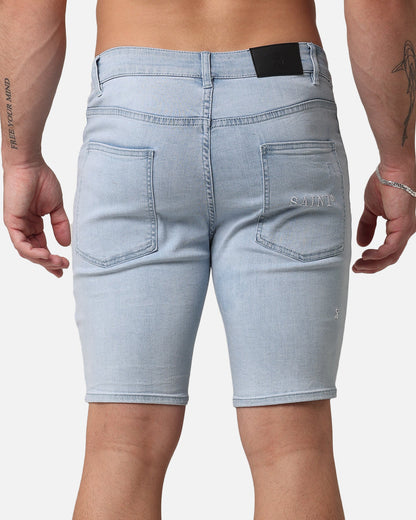 Saint Morta Thrashed Shorts Pale Blue