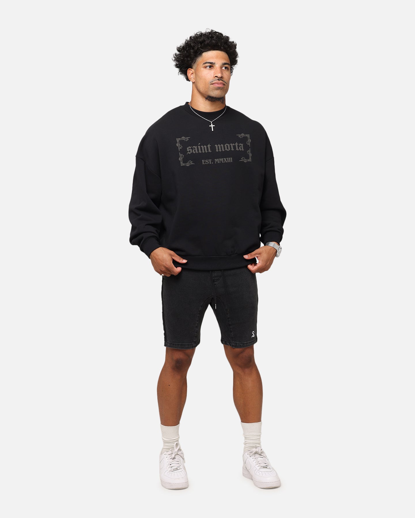 Saint Morta Sport X Walk Shorts Black Shadow