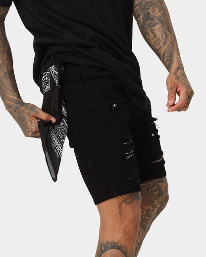 Saint Morta Bandana Summum Shorts Black/White