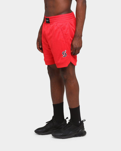 Saint Morta Warrior Basketball Shorts Red
