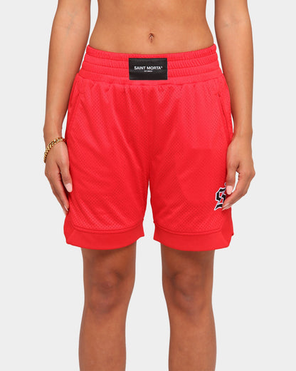 Saint Morta Warrior Basketball Shorts Red