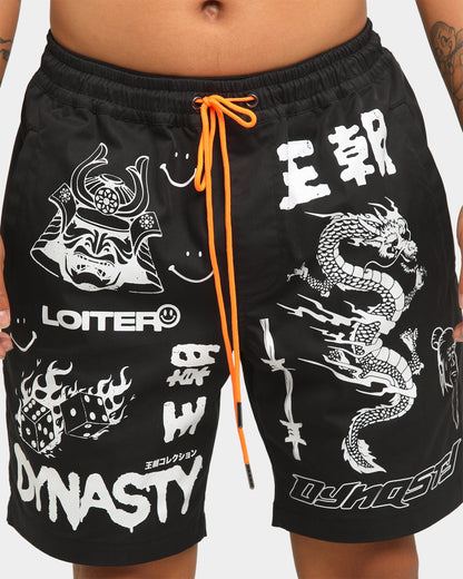 Loiter NYC Men's Dragon Dynasty Multi Logo Short Black