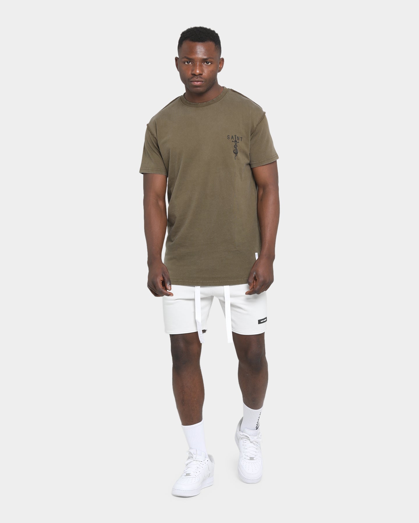 Saint Morta Off Court Street Shorts Light Grey