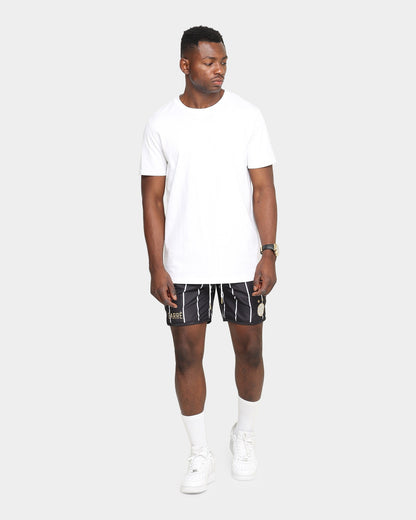 Carré Men's Deux Pinstripe Shorts Black/White