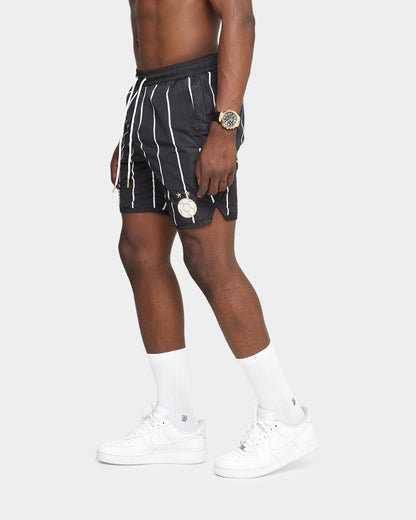 Carré Men's Deux Pinstripe Shorts Black/White