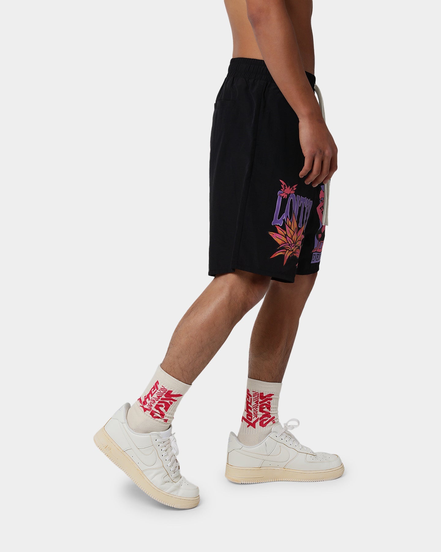 Loiter Trippy Walk Shorts Black
