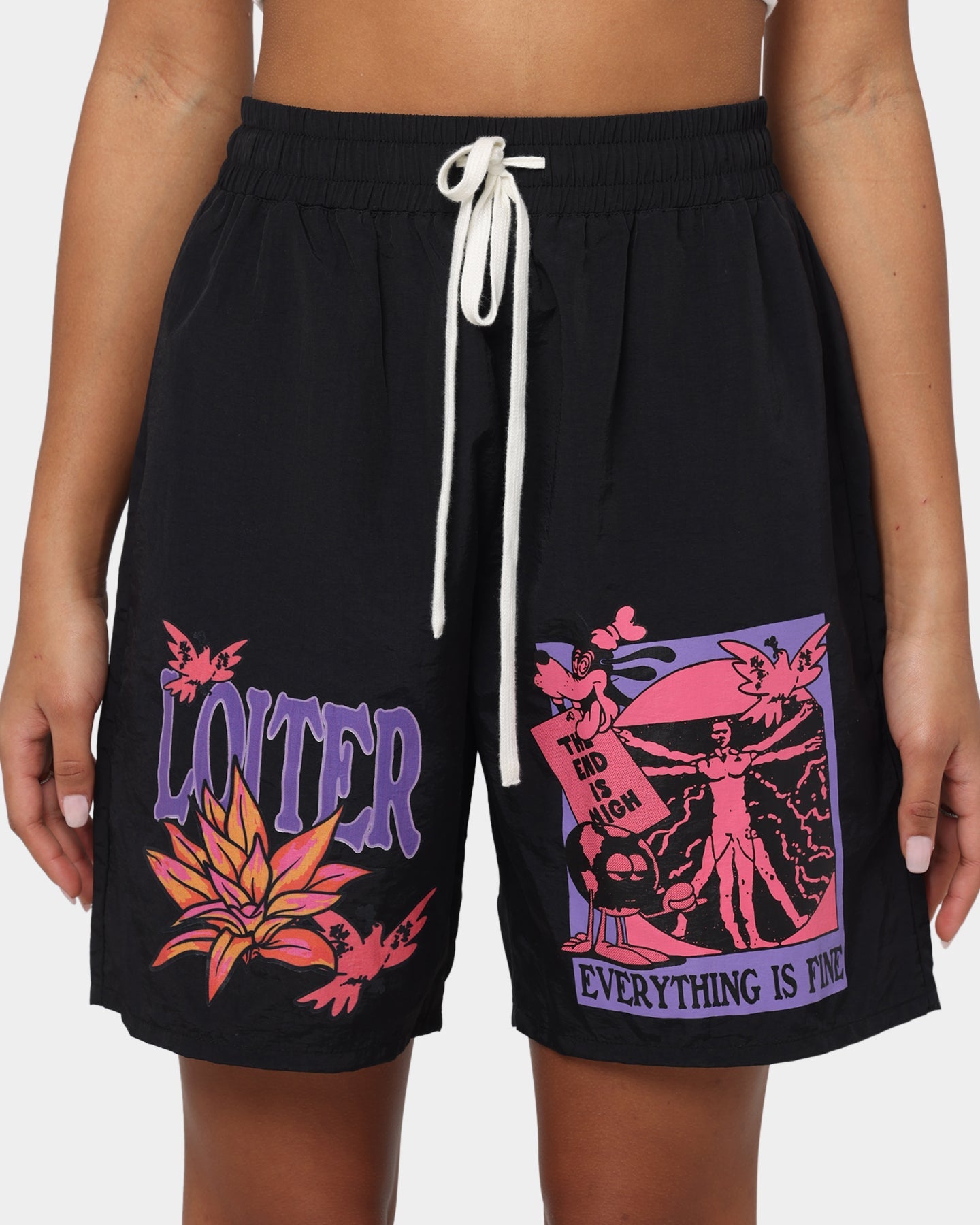 Loiter Trippy Walk Shorts Black