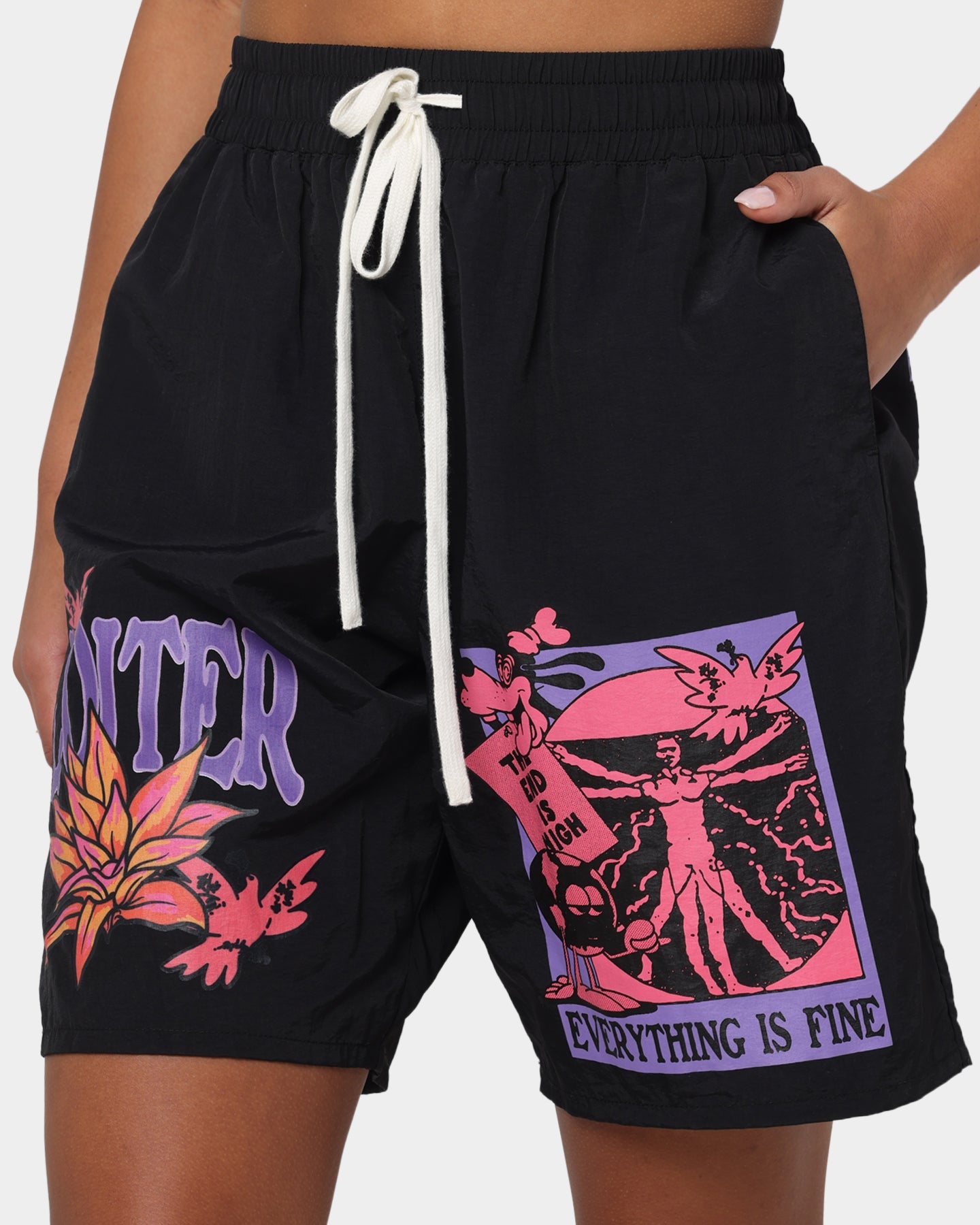 Loiter Trippy Walk Shorts Black