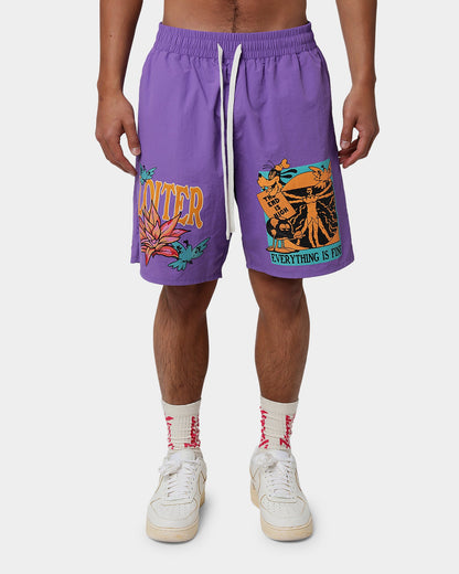 Loiter Trippy Walk Shorts Purple