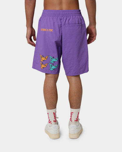 Loiter Trippy Walk Shorts Purple