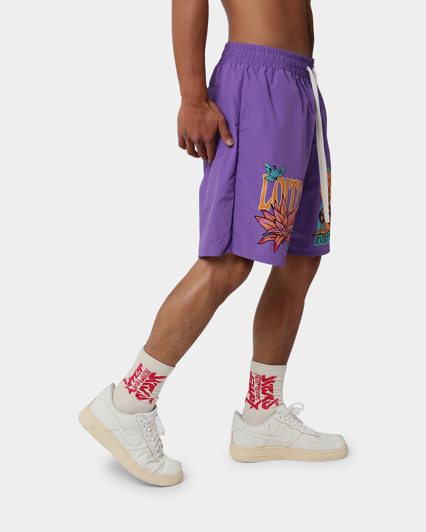 Loiter Trippy Walk Shorts Purple
