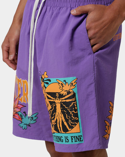 Loiter Trippy Walk Shorts Purple