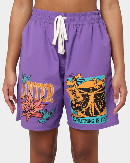 Loiter Trippy Walk Shorts Purple