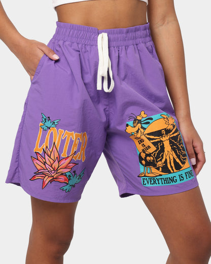 Loiter Trippy Walk Shorts Purple