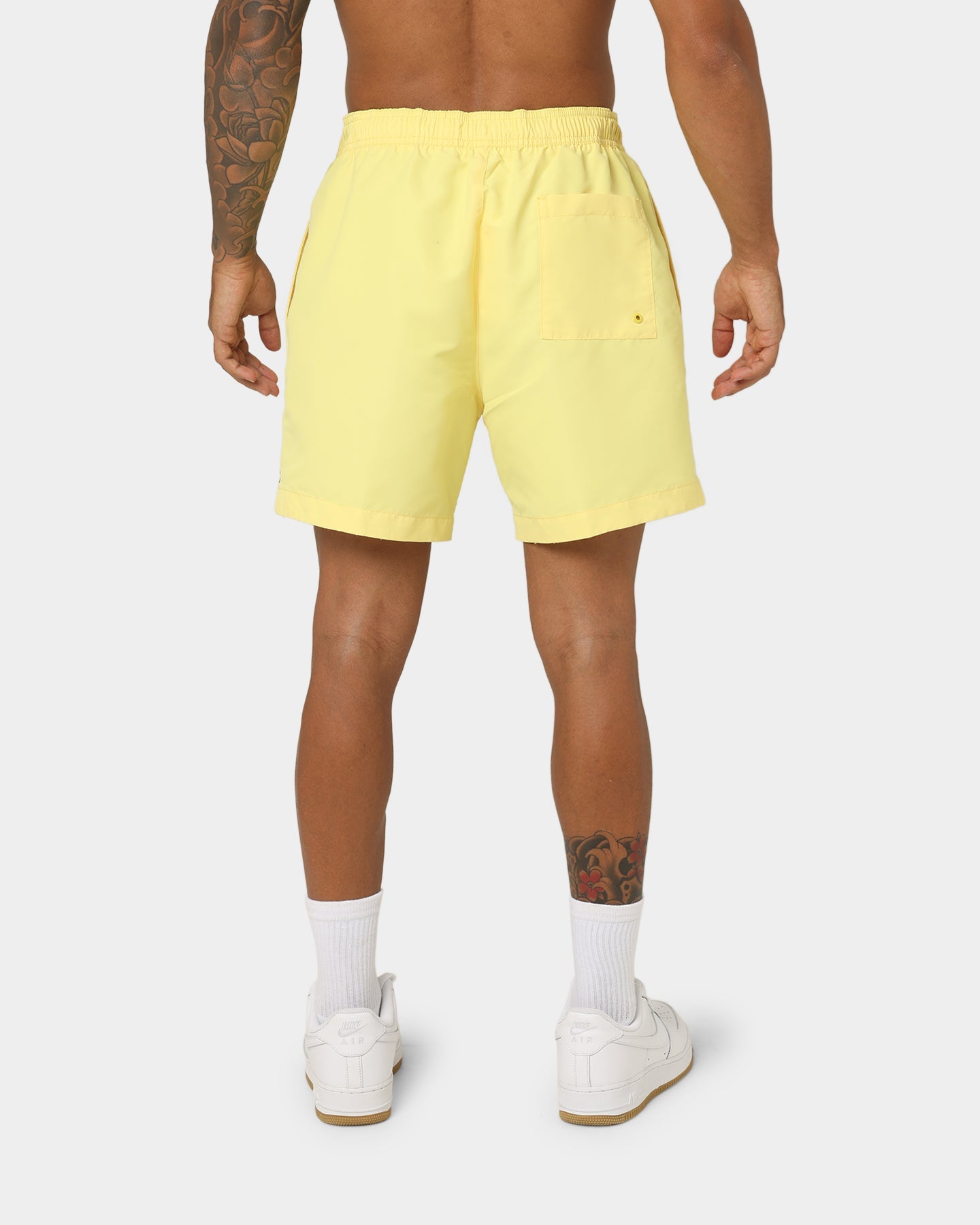 Calvin Klein Core Tape Logo Medium Drawstring Swim Shorts April Yellow