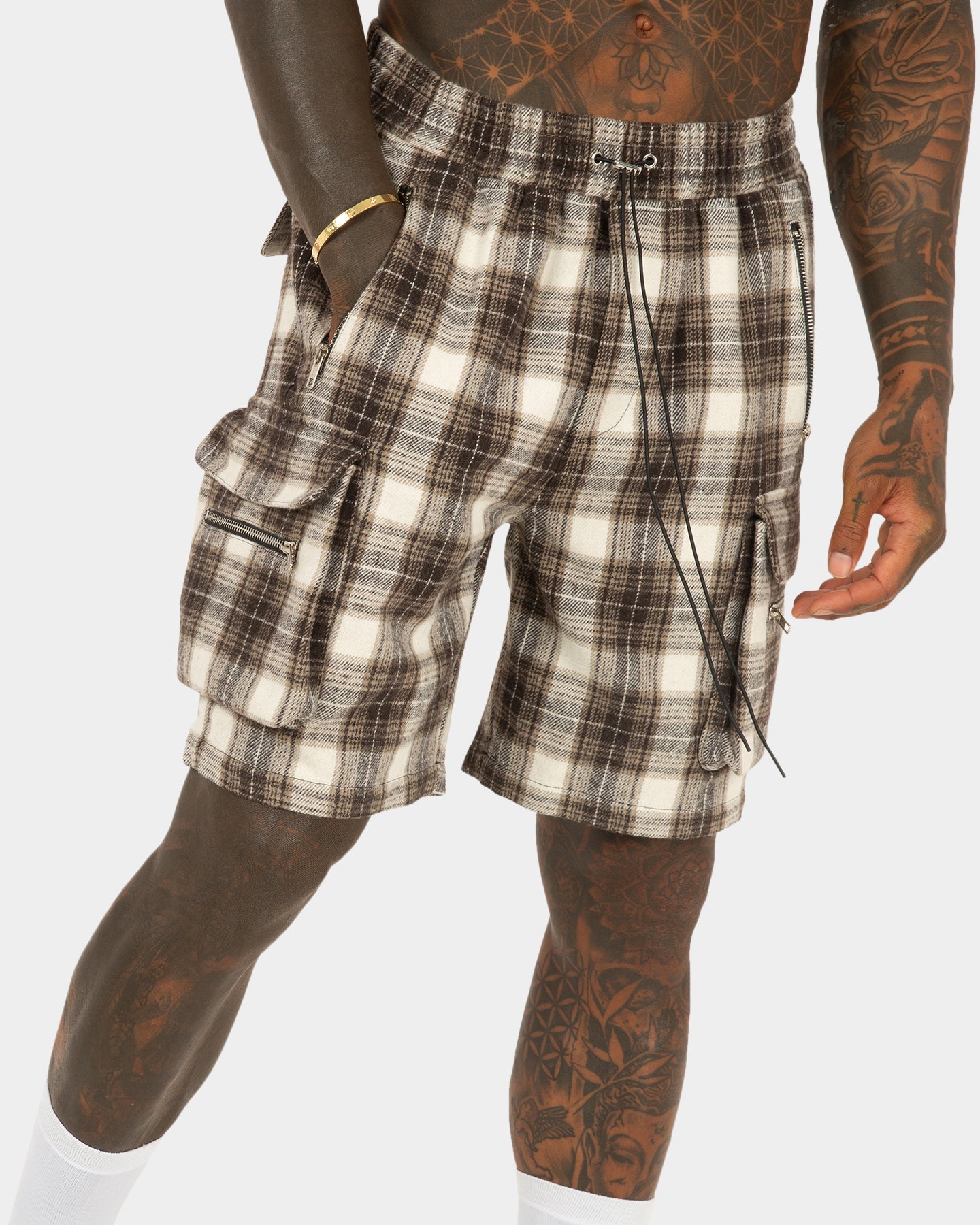 XXIII Plaid Cargo Shorts Plaid