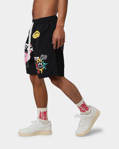 Loiter Freedom Multi Logo Shorts Black