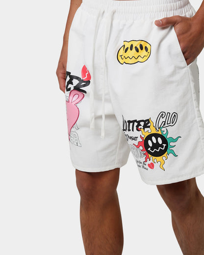 Loiter Freedom Multi Logo Shorts Off White