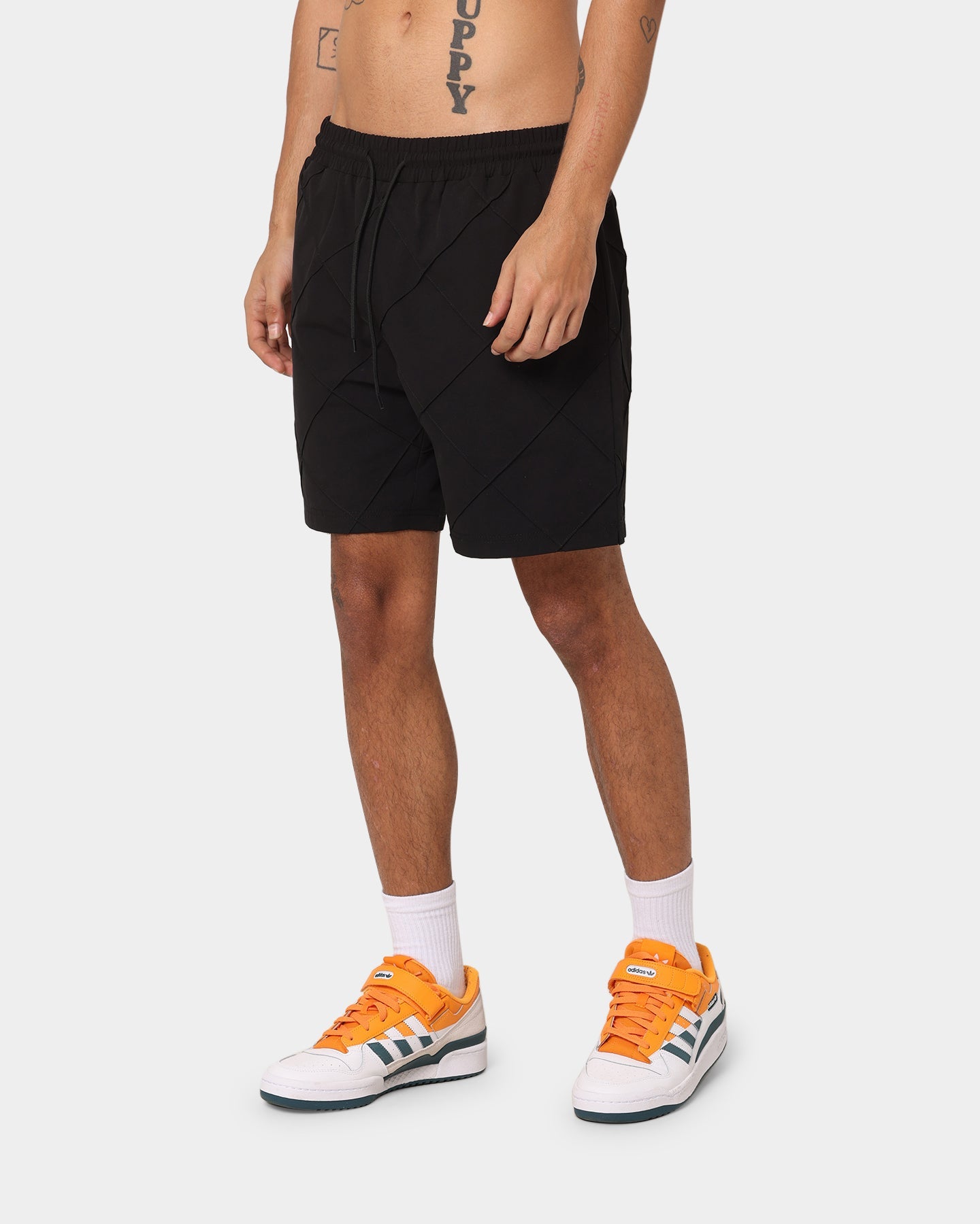 XXIII Tariq Quilted Beach Shorts Black