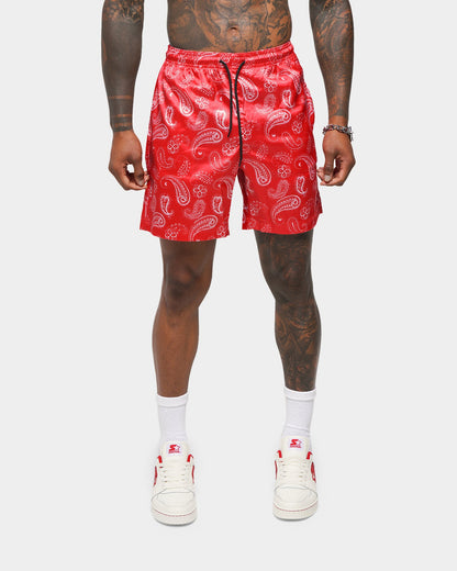 XXIII Elijah Satin Shorts Red