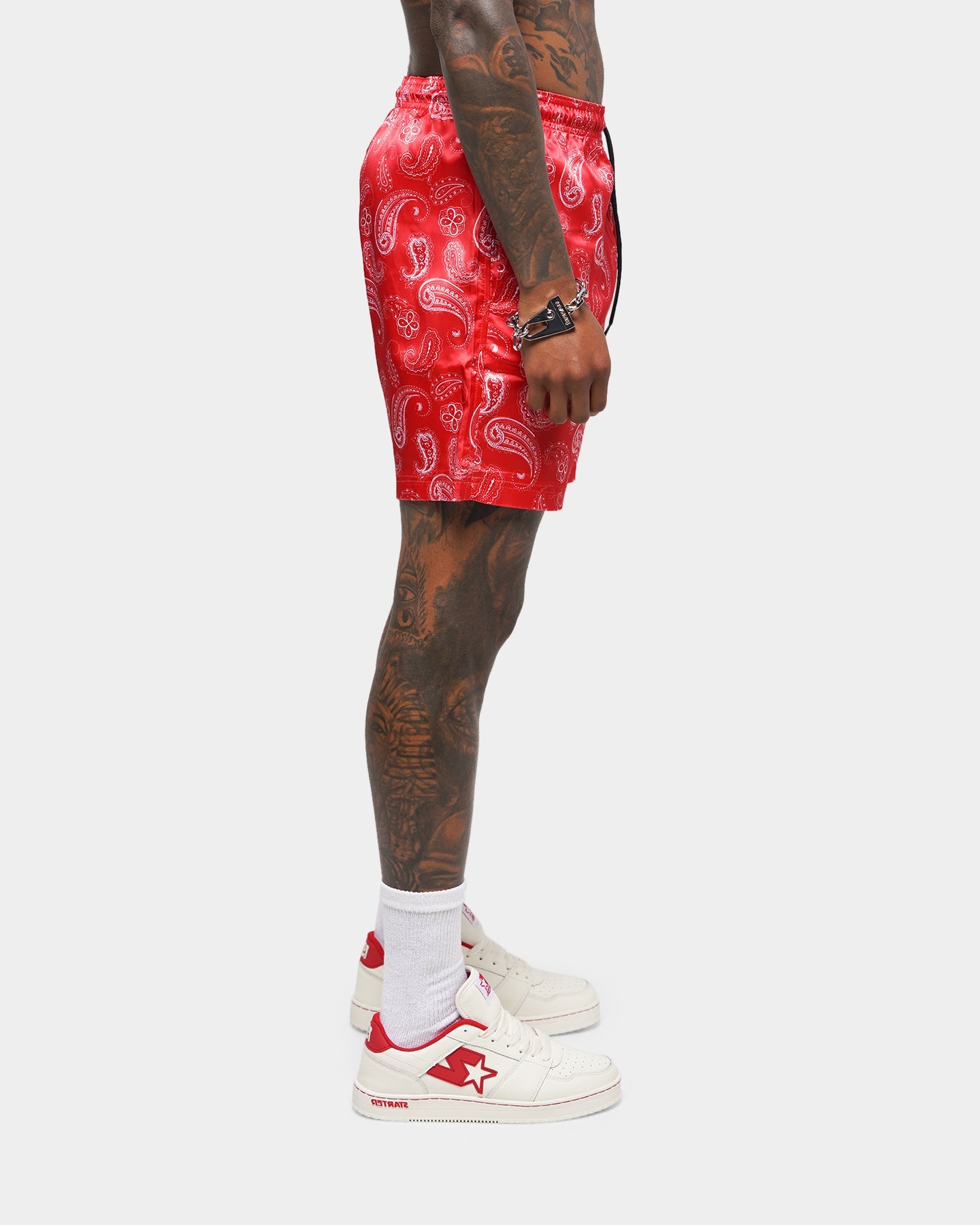 XXIII Elijah Satin Shorts Red