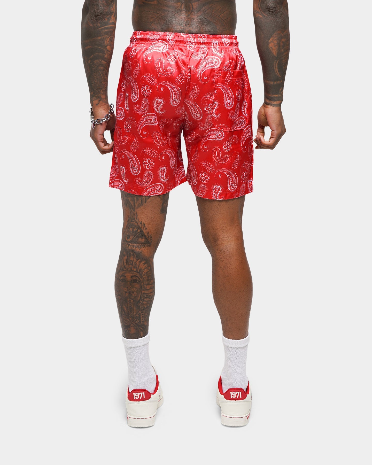 XXIII Elijah Satin Shorts Red