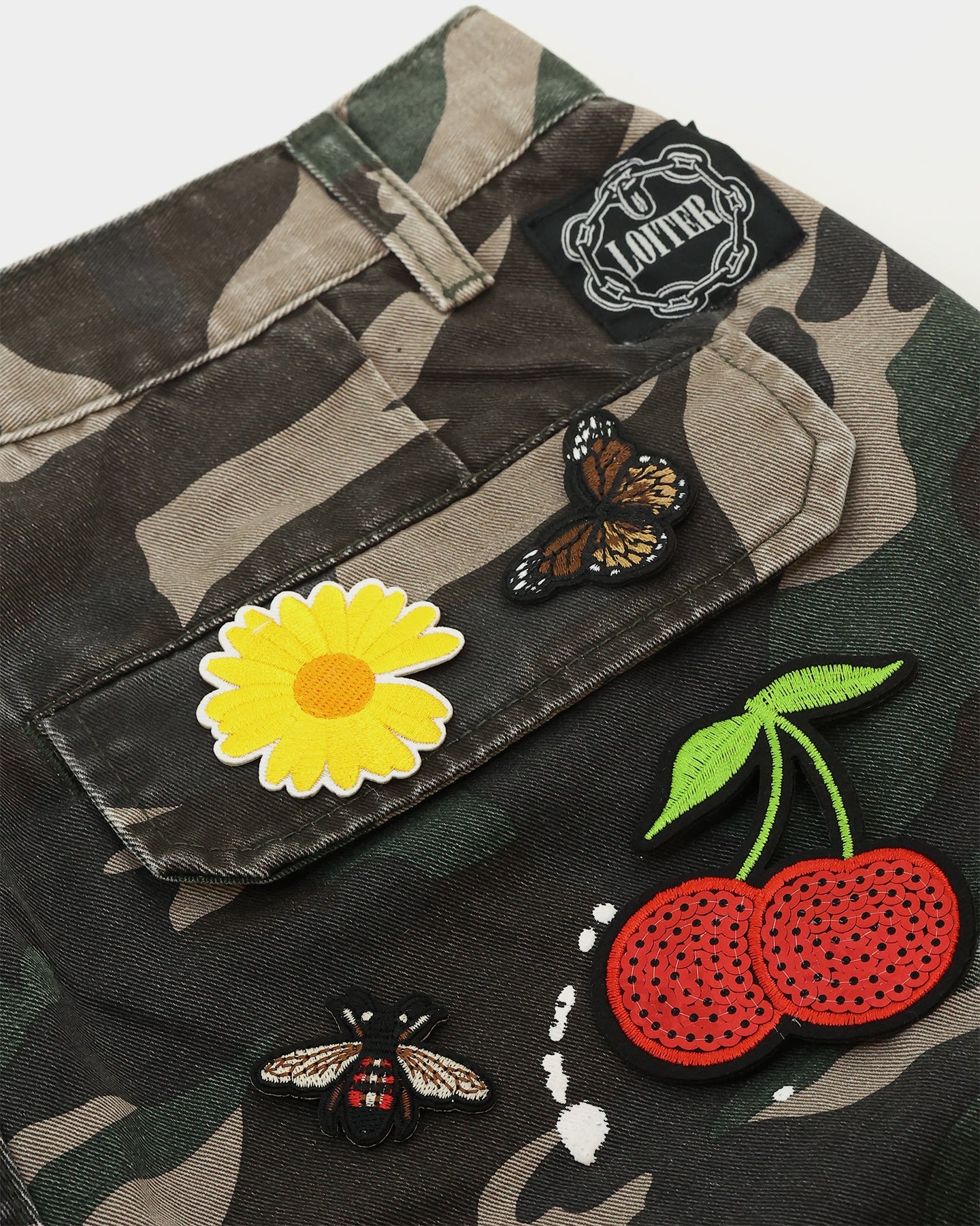 Loiter Conflict Cargo Shorts Woodland Camo