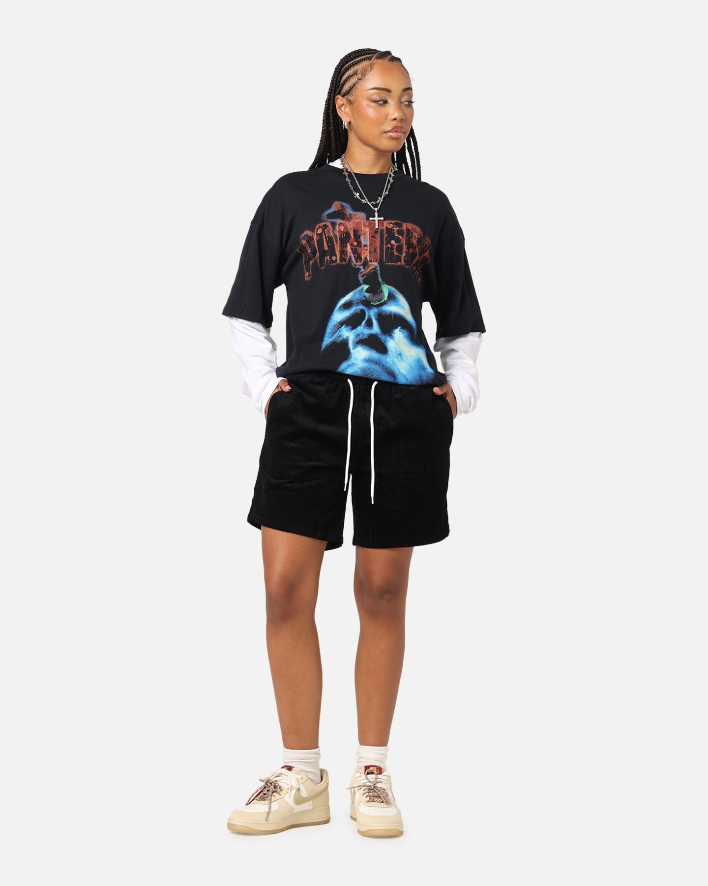 XXIII Riven Cord Shorts Black