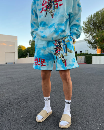 Loiter Eternal Tie Dye Shorts Blue