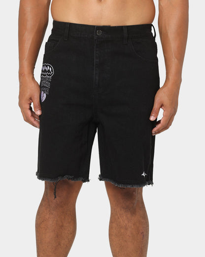 Loiter Freedom Skate Denim Shorts Black