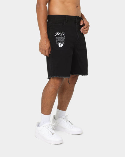 Loiter Freedom Skate Denim Shorts Black