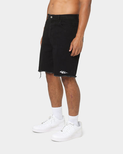 Loiter Freedom Skate Denim Shorts Black