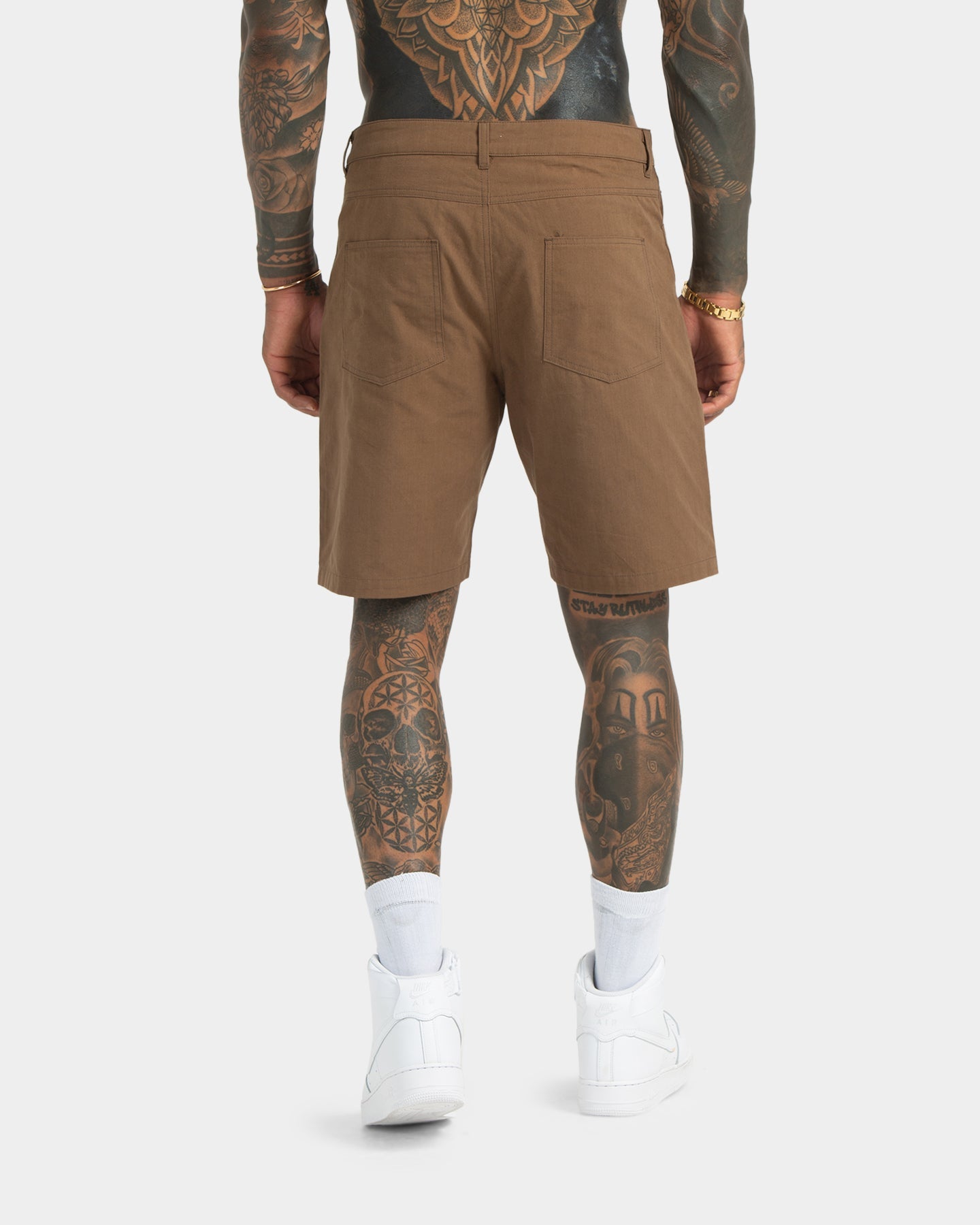 XXIII Zakkai Cotton Canvas Shorts Cigar