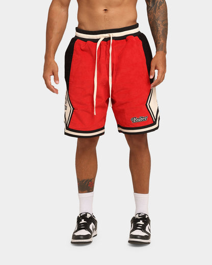 Loiter Carter Corduroy Basketball Shorts Red