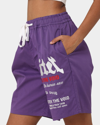 Loiter Void Multi Logo Walk Shorts Purple
