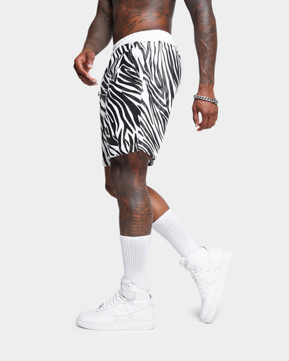 XXIII Zahra Zebra Denim Shorts Zebra