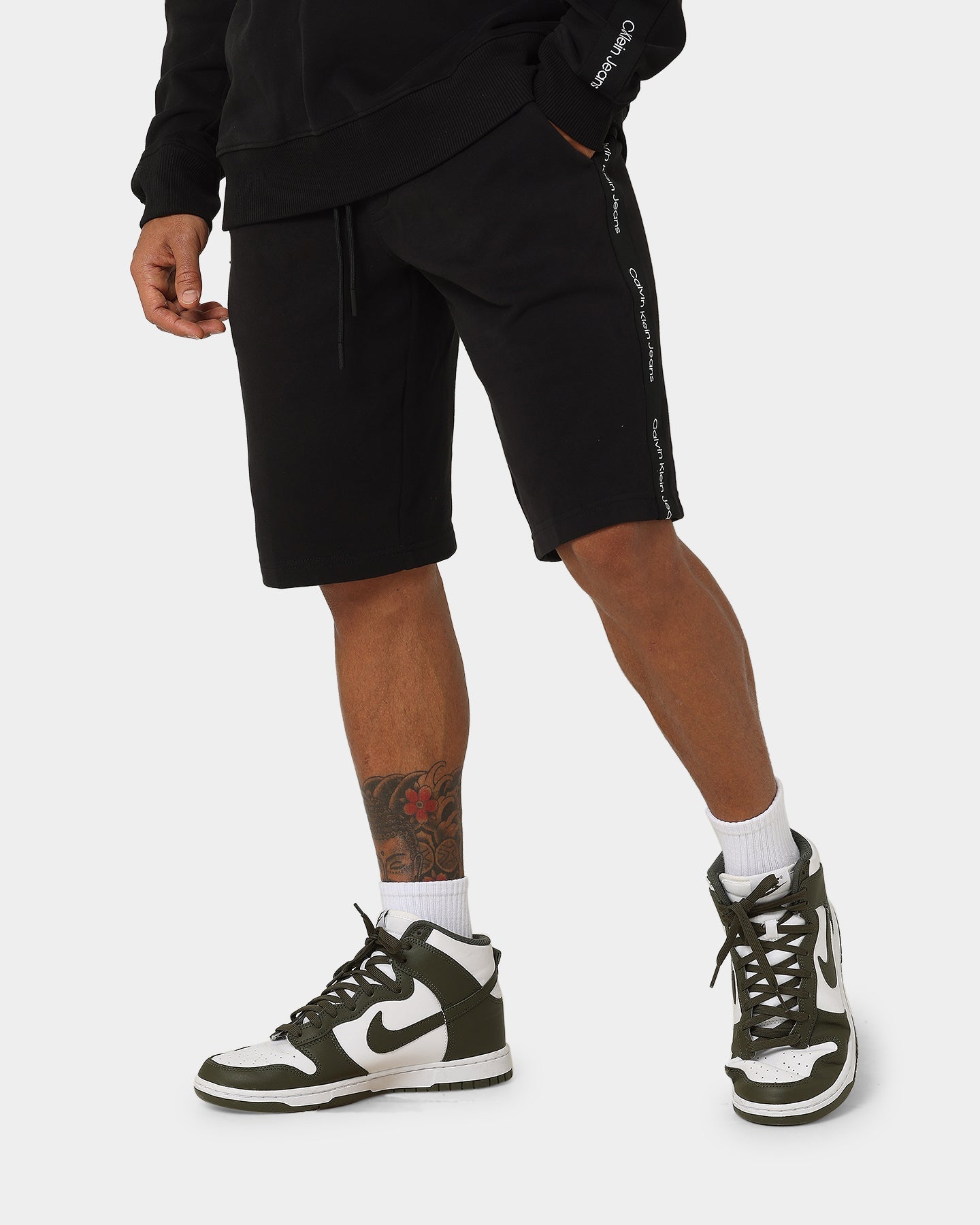 Calvin Klein Contrast Tape HWK Shorts CK Black