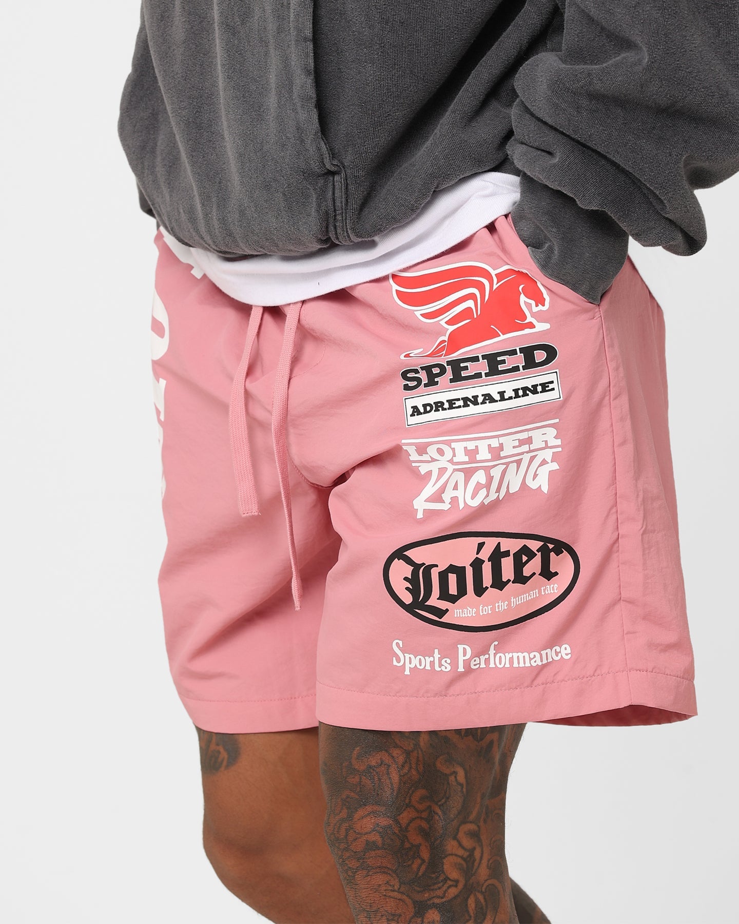 Loiter Speedway Walk Shorts Pink