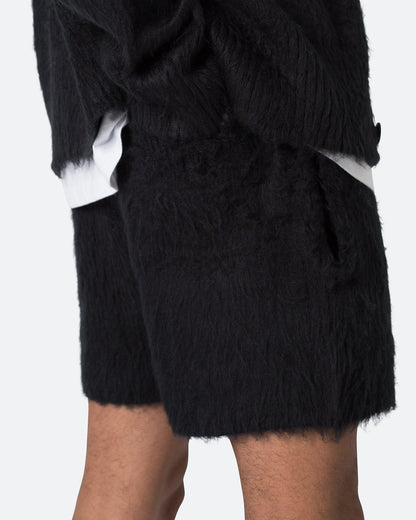 MNML Fuzzy Sweat Shorts Black