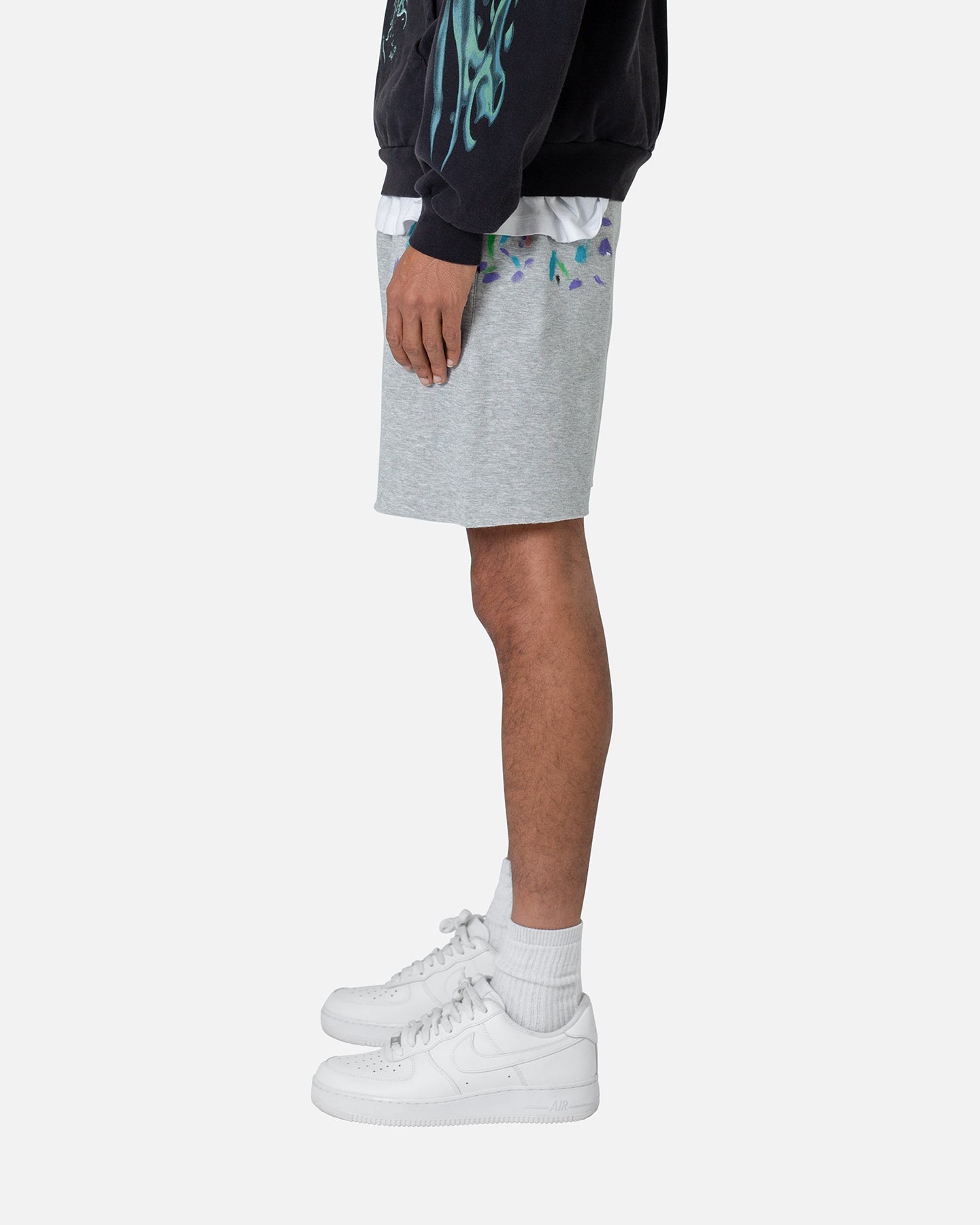 MNML Contrast Paneled Sweatshorts Grey
