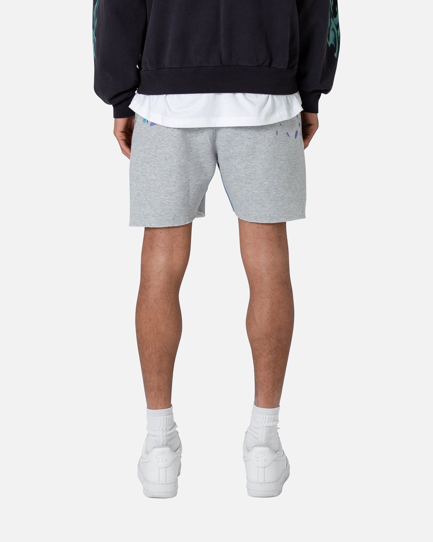 MNML Contrast Paneled Sweatshorts Grey