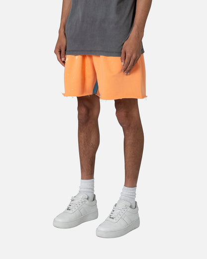 MNML Contrast Paneled Sweatshorts Orange