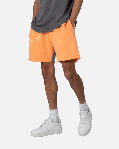 MNML Contrast Paneled Sweatshorts Orange
