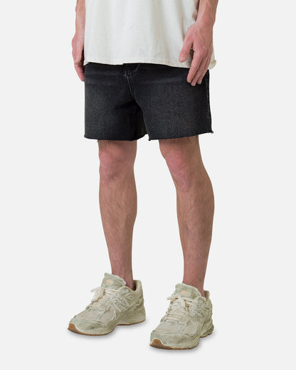 MNML Cut Off Denim Shorts Black