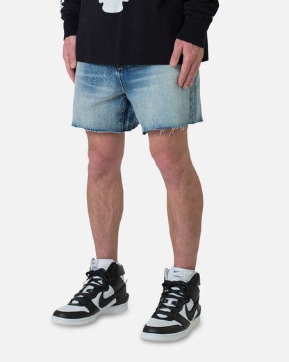 MNML Cut Off Denim Shorts Blue