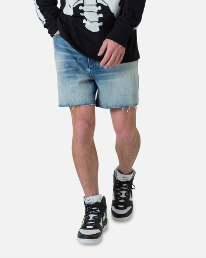 MNML Cut Off Denim Shorts Blue