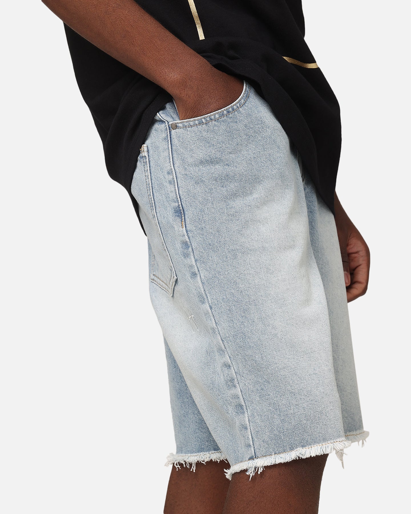 Saint Morta Baggy Denim Shorts Superwash Blue